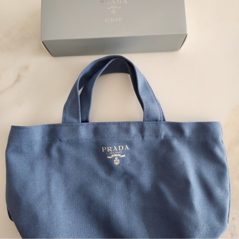 Prada Textured Gray with Gold Accents - Picture 10 of 15